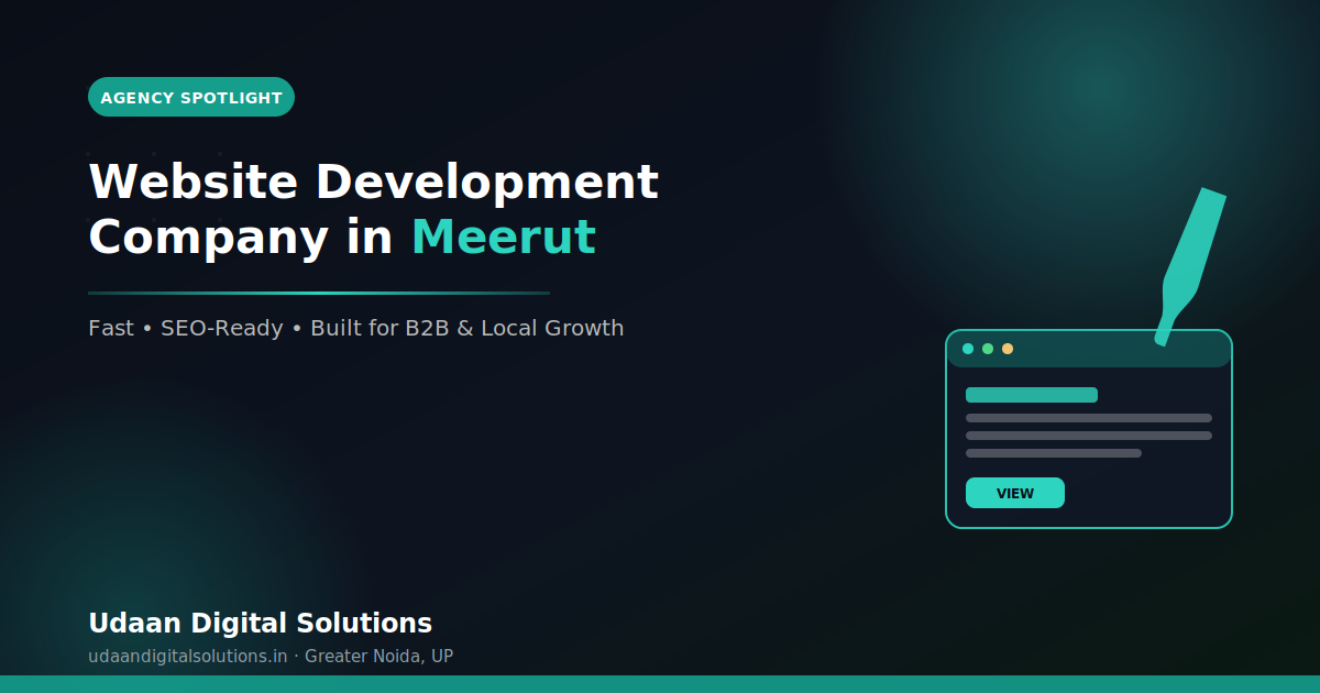 Website development company in Meerut - guide by Udaan Digital Solutions