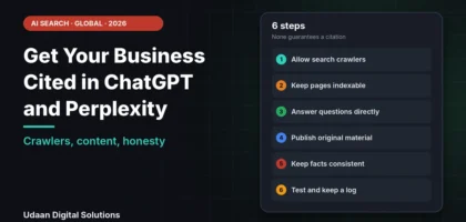 How to get your business cited in ChatGPT and Perplexity showing the crawlers to allow and the content steps that help