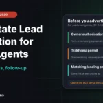 Real estate lead generation for Dubai agents shown as a six-step path from permit to viewing