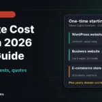 Website cost in India 2026 with starting prices for WordPress, business website and e-commerce store