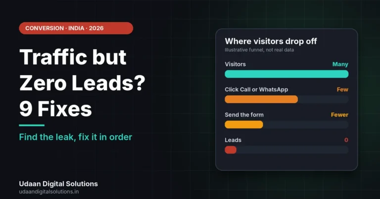Why website gets traffic but zero leads 2026